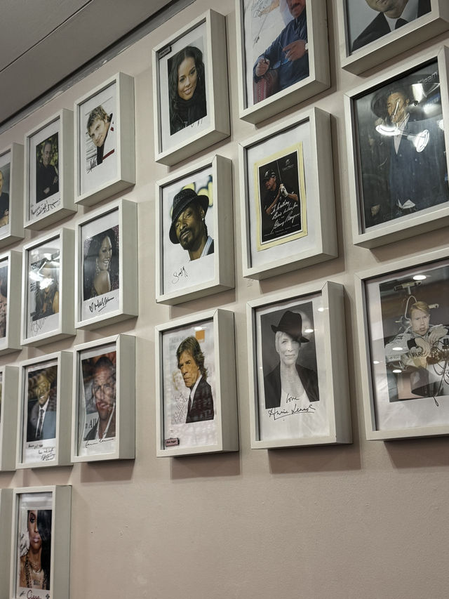 Wall of fame at the lounge 