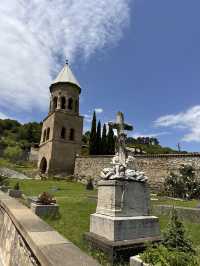 Low-key lovely temple in Mtskheta without tourist crowds 