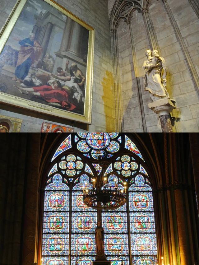 Upstairs in Notre Dame, there are no monsters