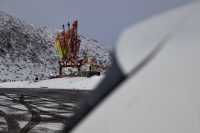 冬日之雪，讓玉科疑似潑墨山水中