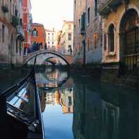 Gondola rides in Venice Italy 