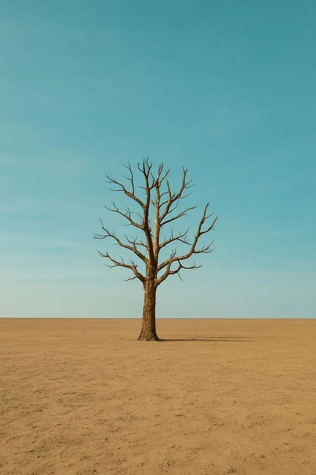 沙漠枯樹：時光刻劃的生命之歌