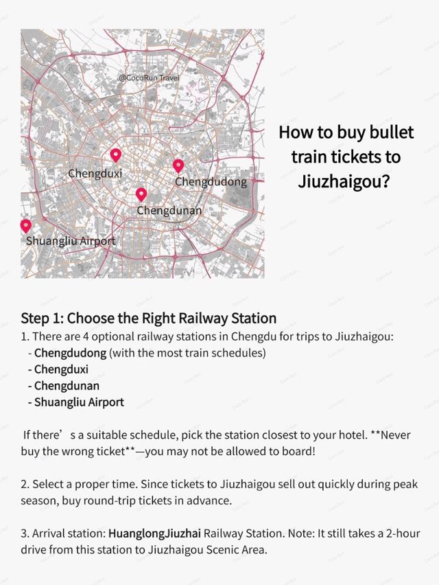 Jiuzhaigou Scenic Area Map & Bullet Train Travel Guide