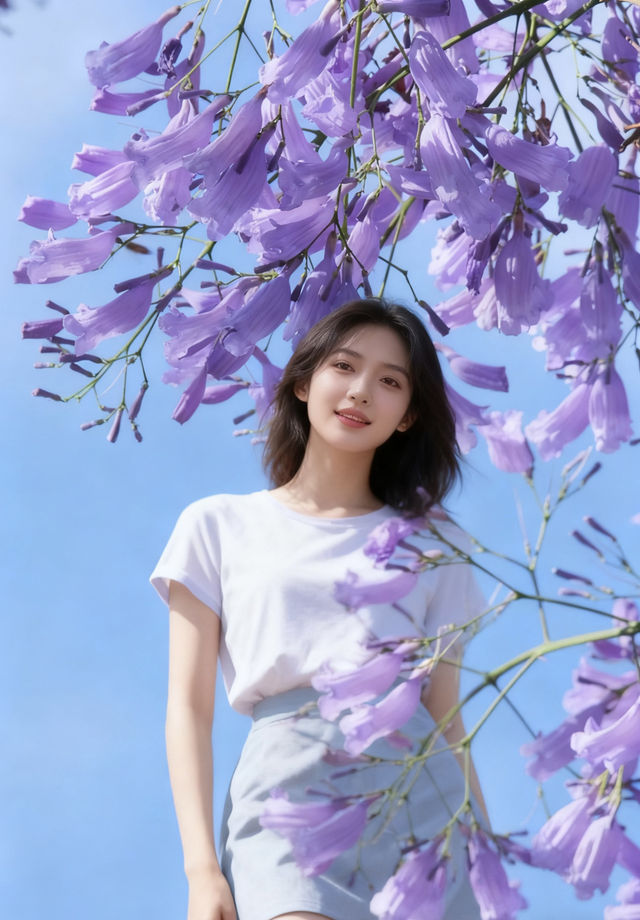 文廟前的藍花楹｜春末夏初的紫色約定