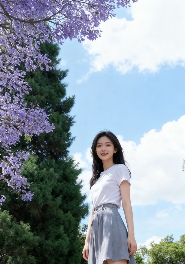 文廟前的藍花楹｜春末夏初的紫色約定