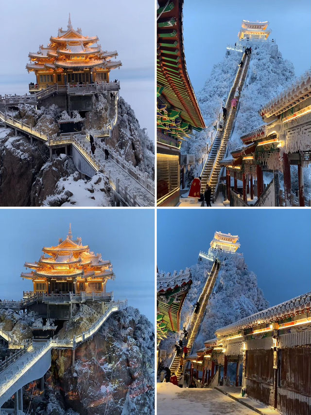 下雪後的老君山直接美成雲頂仙宮！！