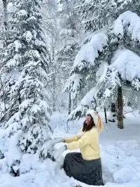 長白山雪嶺聖誕樹林裡的夢幻日落(附攻略)