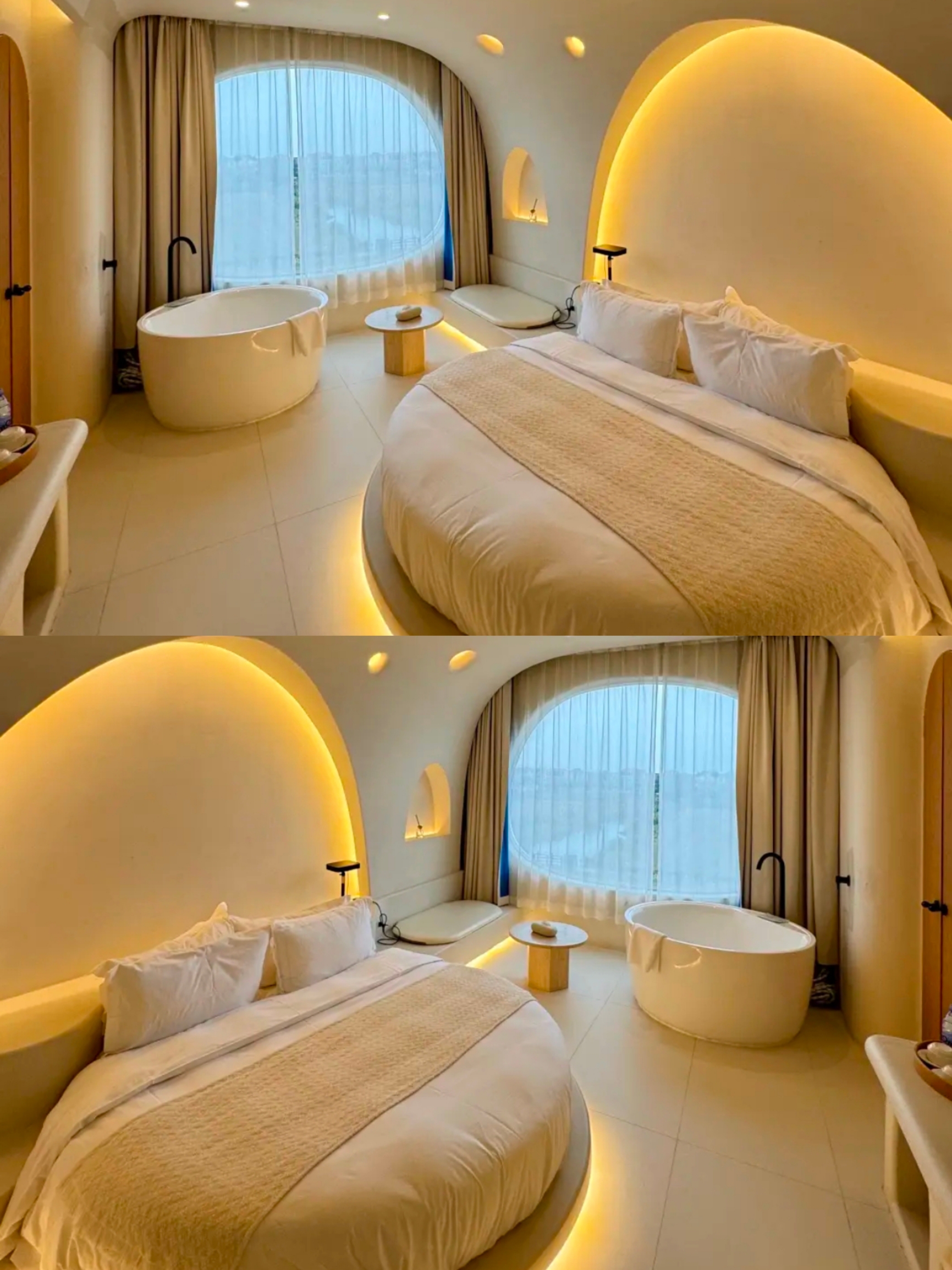 This homestay is famous for its unique architectural design and dreamy atmosphere. Every corner is meticulously crafted, perfectly blending modern and artistic elements, making you feel like you’ve stepped into a stunning visual feast. Whether basking in natural light during the day or outlined by lights at night, it’s as beautiful as a living painting.

The private swimming pool in the homestay is especially eye-catching, with its crystal-clear blue water shimmering enchantingly at night. Whether you swim here for exercise in the morning or quietly rest by the poolside at night, you’ll find yourself filled with relaxation and joy.

The rooms are spacious and comfortable, with equally creative designs. Soft beds and warm lighting provide a cozy retreat after a day of exploring. Every little detail holds thoughtful touches, making you feel the warmth and comfort of home.

The surrounding environment of the homestay is tranquil, surrounded by green trees, making it an excellent escape from the city’s hustle and bustle. You can fully enjoy peaceful moments here, listening to crisp bird songs and smelling the floating fragrance of flowers, allowing your body and mind to completely unwind.

If you’re looking for a quiet haven in the bustling city, this homestay is undoubtedly the best choice. Come here and encounter your own wonderful moments!