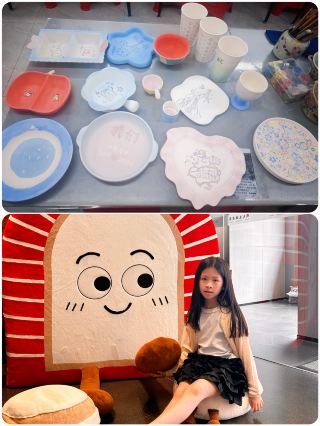 景徳鎮の手描き陶磁器、子ども連れでも楽々で日焼けも疲れもなし！