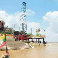 Temple in the middle of river