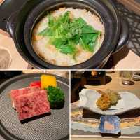翠嵐楼の夕食が食べきれないほど豪華（2023年11月宿泊）