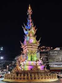หอนาฬิกาเชียงรายเปลี่ยนสี ต้อนรับปี 2024