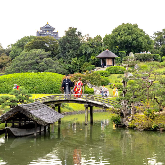 A scenic garden in Okayama