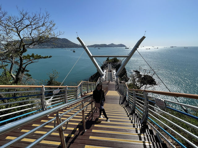 Conquering Heights: A Walk Across Songdo Yonggung Suspension Bridge