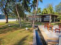 Relaxing and sipping a refreshing glass of juice at Tanjung Rhu Resort