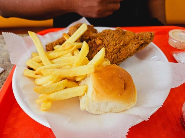 A scumptious fast food chain at Louisiana Fried Chicken and Seafood at Houston