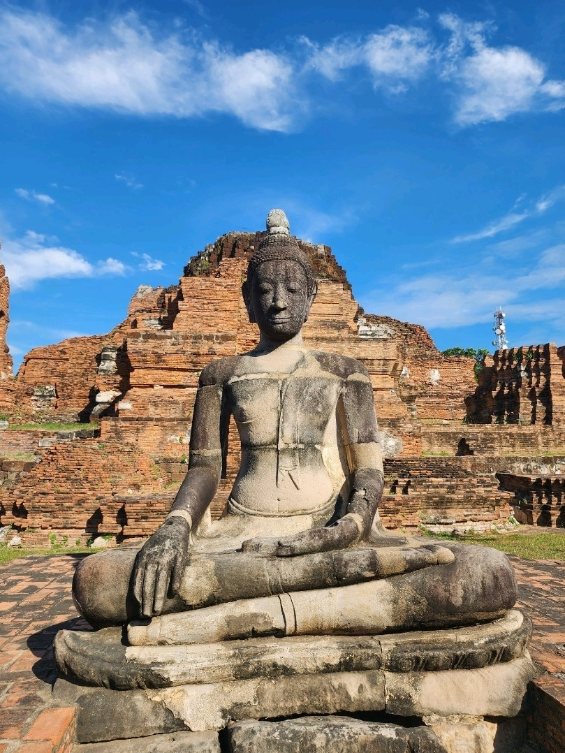 根っこ タイ仏像 タイのアユタヤの樹木に埋もれた仏頭-1の写真素材 20666316