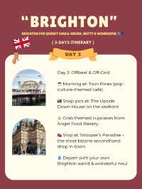 Brighton 3-days itinerary 💖
