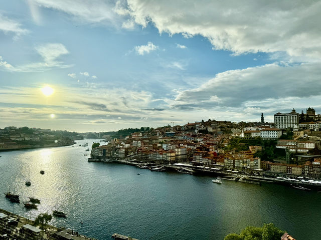 Enjoying sunset in Gaia, Porto in Portugal