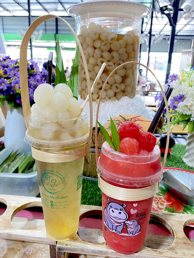🌟น้ำลำไยสดสุดป๊อบ ท๊อปเนื้อลำไยล้นๆอร่อยต้องลอง