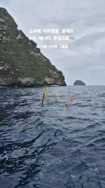 스쿠버 다이빙을 끝내고 누사 페니다 본섬으로 ㄱㄱ