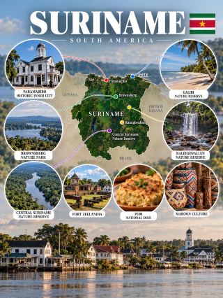🇸🇷✨ SURINAME — A Land of Lush Rainforests and European Old-World Charm