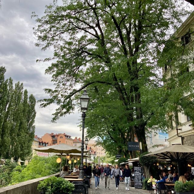 Ljubljana - picturesque, romantic city. 