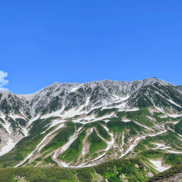 The panoramic view of the mountains 