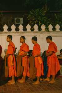 Luang Prabang morning alms giving | Feel the wonderful atmosphere with the monks