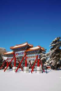 一下雪，哈爾賓文廟就變成了故宮