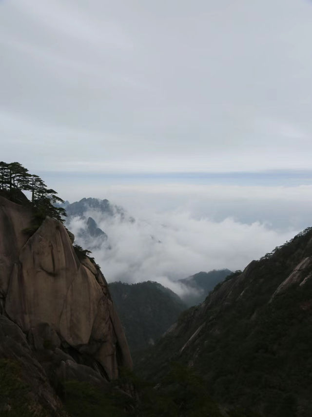 仙境一般的感覺，三月份的黃山！
