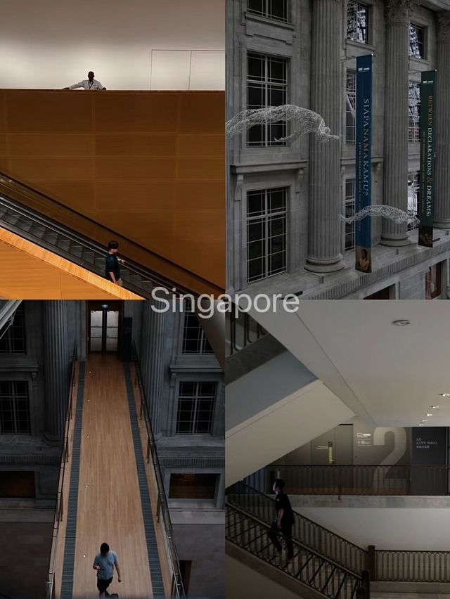 🇸🇬新加坡國家美術館｜棋盤式光影建築