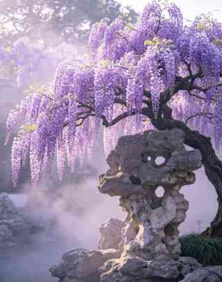 white japanese wisteria tree Wisteria floribunda Alba  Mountain View Nursery