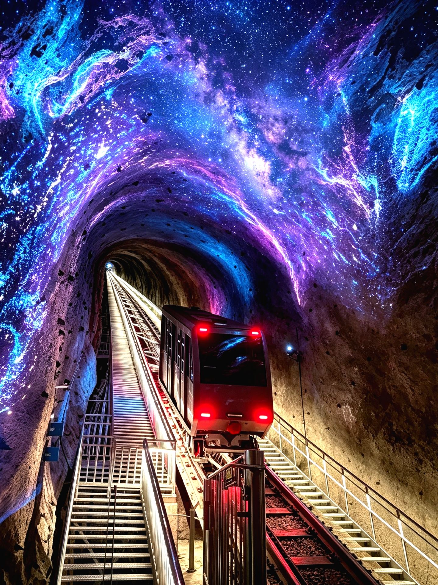 Go 200 meters underground... take the cable car straight down to see the Earth Core World.