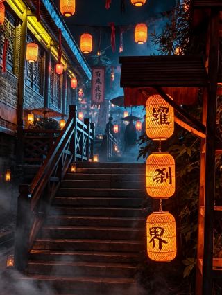 Mount Mao Oriental Salt Lake Resort | A night tour of the Immortal Town, an immersive Xianxia ancient town travel guide