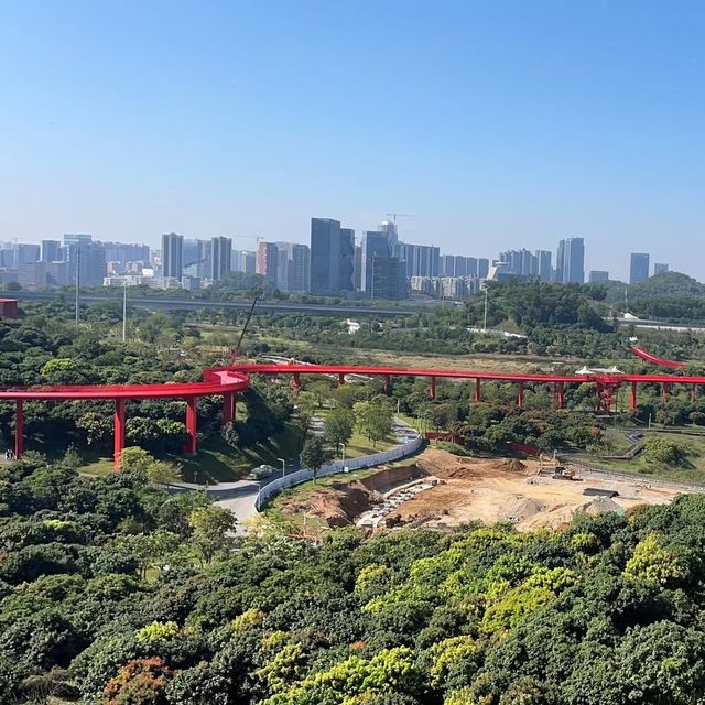 深圳虹橋公園 紅色廊橋