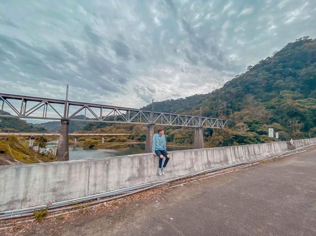 日本時代漂亮的鐵路橋，內社川橋