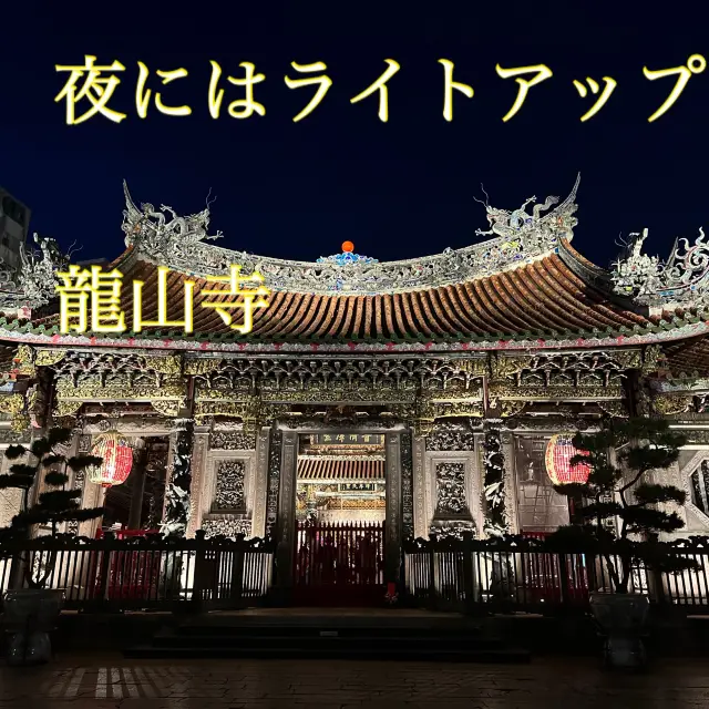 【夜が綺麗すぎる】駅出てすぐの観光スポット！龍山寺