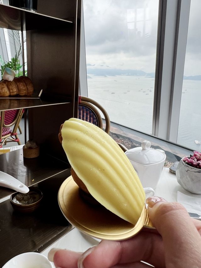 香港美食🍀100樓俯瞰維港景打卡下午茶