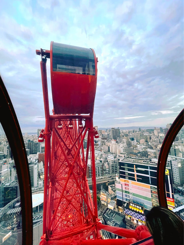 【大阪HEP FIVE摩天輪🎡】360度全景觀賞最繁華的梅田