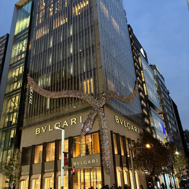 Busy streets in Ginza