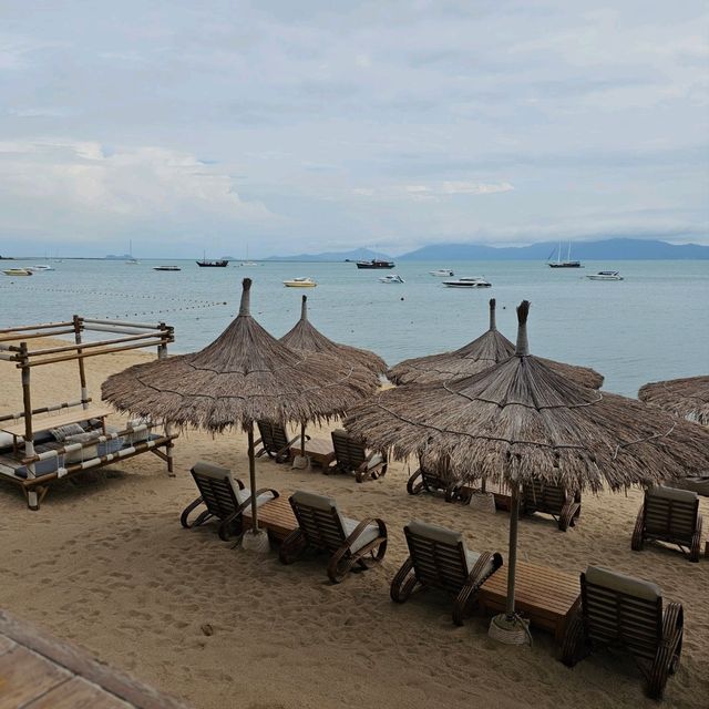 คาเฟ่บีชบาร์ที่สวยตรงปกของสมุย