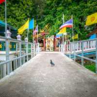 เจดีย์เอียง เกาะเกร็ด โบสถ์สวย นนทบุรี 