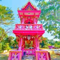 อุโบสถสีชมพู วัดเพลง นนทบุรี