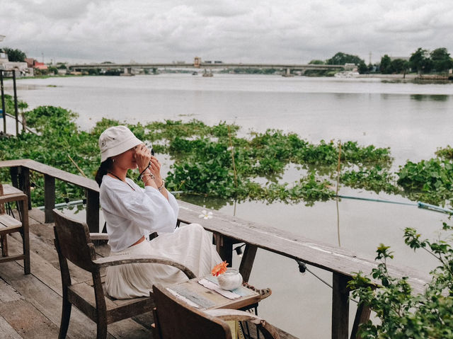 คาเฟ่เก่าแก่ vibe ดีริมแม่น้ำเจ้าพระยาปทุมธานี 🌿💚