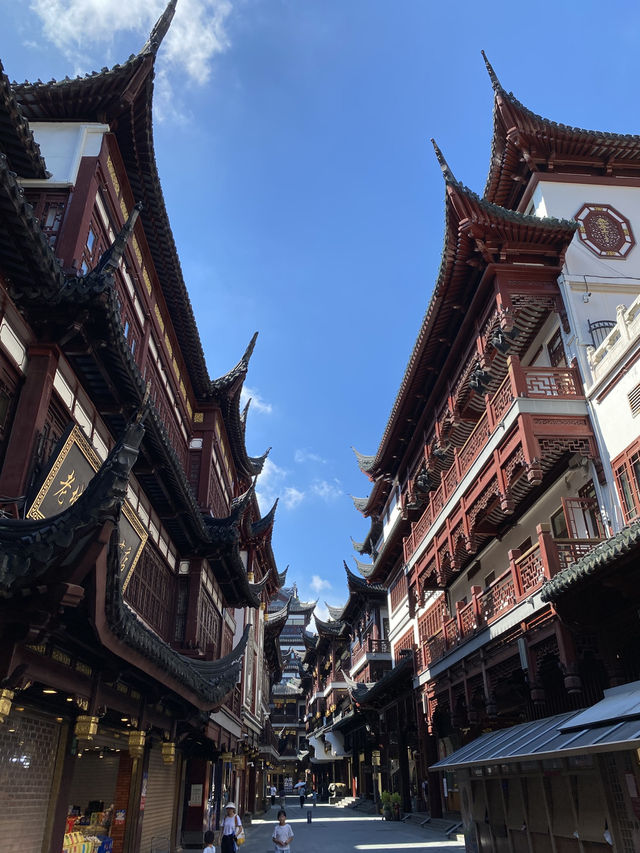 晚上金光璀璨的豫園，早上該去嗎？