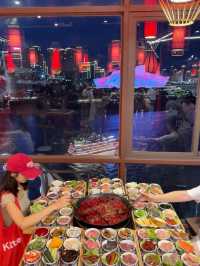 ✨ Hotpot with a View – Where Hongya Cave Meets Qiansimen Bridge ✨