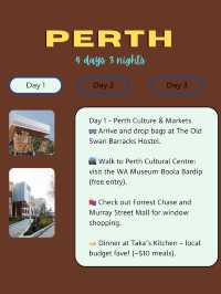 4days in Perth on a Budget💸