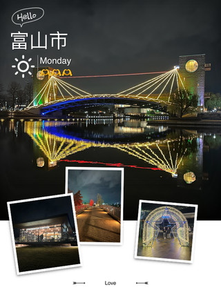 夜色燈光下橋上打卡必影📸