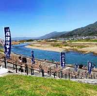 🛶保津川遊船碼頭🛶湖上泛舟享受嵐山的明媚風光🏞